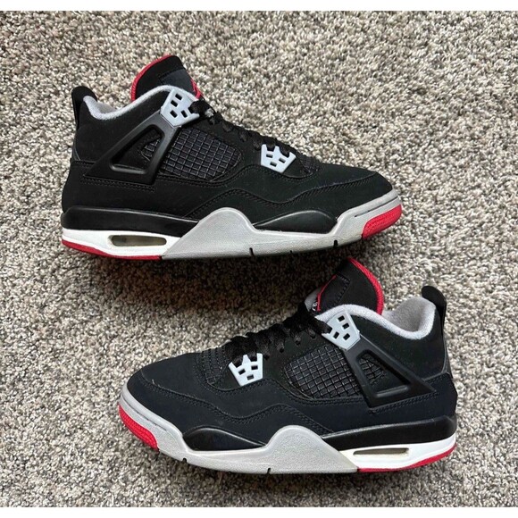 Nike Air Jordan 4 Bred 2019 Size 5 Youth (Size 6.5 Women's) - Picture 1 of 7